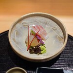 新ばし 星野 - 明石のタイと房総の伊勢海老のおつくり