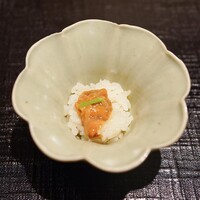 新ばし 星野 - このわたの飯蒸し