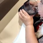 ラーメン 末廣家 - テーブル付きのチャイルドチェアを用意してくれました。