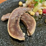 ジビヱ 岸井家 - 猪のタンとマスタード ひよこ豆のサラダ