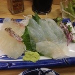 Tsuribito izakaya kawana - 真鯛、平目と本カワハギ