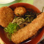 休暇村 - 蕎麦に揚げ物３点