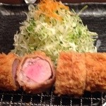 平田牧場 極 - 金華豚の棒ヒレかつ(3000円)キャベツおかわり自由！