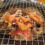 宙船 - 豚ホルモン調理中