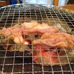 宙船 - 豚ホルモン調理中