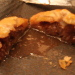 レストランディファランス - これも撮影失敗ですが、流れ出した肉汁。