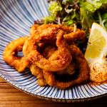 Fried squid and octopus