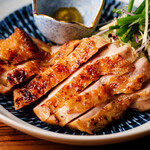 Chicken thighs marinated in yuzu pepper