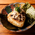 Onigiri dried fish rice ball with soy sauce flavor