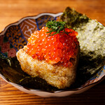 Grilled salmon roe and salmon roe Onigiri