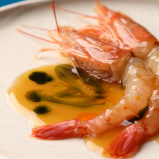 Creative a la carte menu such as sherry-marinated shrimp