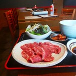 熔岩焼肉 快晴 - 『ラム定食、1,100円』