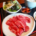 熔岩焼肉 快晴 - 『ラム定食、1,100円』