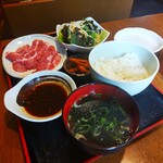 熔岩焼肉 快晴 - 『ラム定食、1,100円』