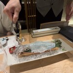 対馬のどぐろとイカ活き造り 博多 魚蔵 都ホテル店 - 