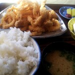 Tooyama Shiyokudou - イカフライ定食￥1000