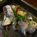 秋刀魚と鯵の刺身