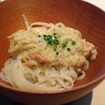 茶洒 金田中 - 蟹みそ焼饂飩 ずわい蟹 玉味噌 