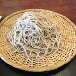 久下屋脩兵衛 - ふすまの見える細切りニハそば。大盛りは、食べ応えがあります。