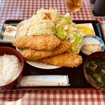 漁師の海鮮丼 - まぐろフライ定食