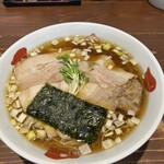 正月屋 - バラ肉そば　麺硬め