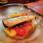 純米酒とお出汁 雲母 - レモン蒸ししたイワシとラタトウイユ