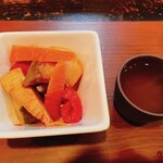 Zynmai Syuto Odashi Kira - 先付　お出汁：鰹と昆布、野菜のマリネ