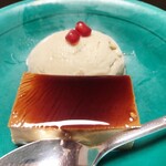菊乃井 - 昔プリン、栗アイス、ザクロ