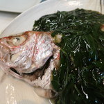 うずまき 別館 - のどぐろの姿蒸し、葉唐辛子