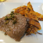 うずまき 別館 - 白魚と山科唐辛子のお焼きと牛肉とグリーンペッパーの炒め物