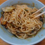 玄海 - ホルモン冷しダブル（２玉）900円　まぜまぜ～