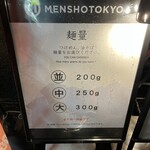 自家製麺 MENSHO TOKYO - 