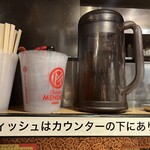 自家製麺 MENSHO TOKYO - カウンター上
