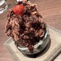 鉄板焼き いわ倉 - イチゴチョコのかき氷