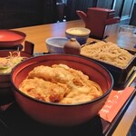 蕎楽 たか木 - ひれかつ丼とそばセット¥1,050-（税別）