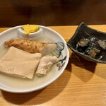 肉おでん まるちゃん - おでんと揚げ茄子南蛮