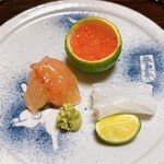 あさば - 伊勢えび、烏賊、新いくら造り