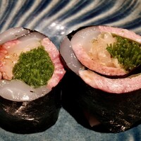 江戸焼肉 - タン烏賊ガリ巻き