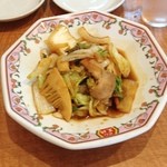 餃子の王将 - ビールセットの一品、白菜のピリ辛炒め^_^