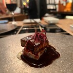 和フレンチバル村塾 - コースの温前菜　フォアグラと本鮪のソテー