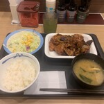 松屋 - 豚と茄子の辛味噌炒め定食【2023.10】