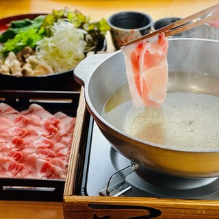 [Matsusaka Pork] All-you-can-eat with our proud dashi shabu