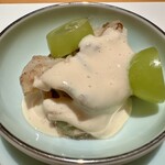 みえ田 - 鮑、山ウド白和え胡麻風味