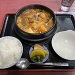 梨花 - キムチチゲ定食　1500円