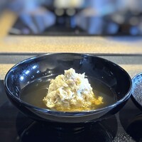 日本料理 TOBIUME - ◆滋味「菱」・・渡り蟹(豊前）・・ワァ、渡蟹の量がスゴイ。大変だったでしょう。自分では出来ないですね、ありがとうございます。m(__)m