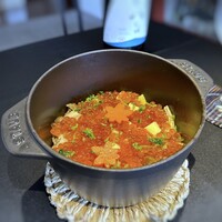 日本料理 TOBIUME - ◆瑞穗「秋を閉じ込めて」・・キャー、華やかな秋が閉じ込められています。 「いくら（自家製）」「紅はるか」「きのこ」など。豪華！