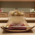 御料理 寺沢 - 梨と蒲萄とマスカルポールの水菓子