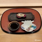 御料理 寺沢 - 鹿肉のフィレ肉の備長炭焼に焼松茸
