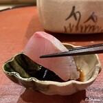 御料理 寺沢 - 間八の造りを割醤油とともに