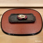 御料理 寺沢 - 鹿肉のフィレ肉の備長炭焼に焼松茸